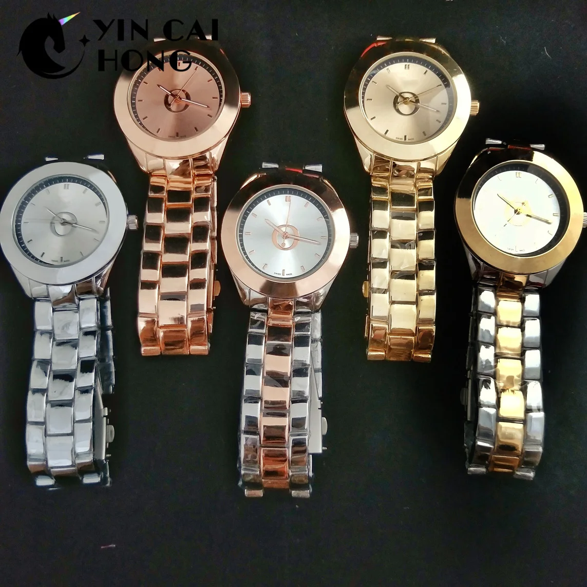 

YCH Alloy Fashion Business Exquisite Men And Women Couple Quartz Watch Rose Gold High Quality Original Jewelry Fashion Gift