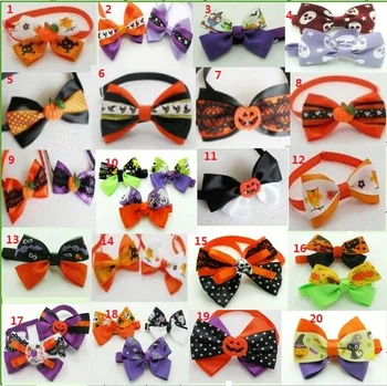 

(100pc/lot) Halloween holiday Pet Dog Puppy Bow Ties Cute Neckties Cat RibbonTies Accessories Grooming Supplies Y601