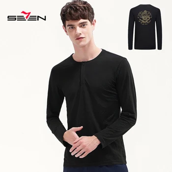 

Seven 2019 New Slim Streetwear O neck T Shirt Men Casual Fitness Tops&Tees Long Sleeve Pullover shirt Homme Plus Size 116T58220