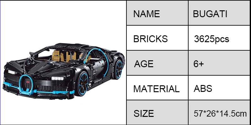 20001 20086 совместимый Technic Volture 42083 42056 Ford Mustang Bugatti чугун Ford строительные блоки кирпичи игрушки подарки