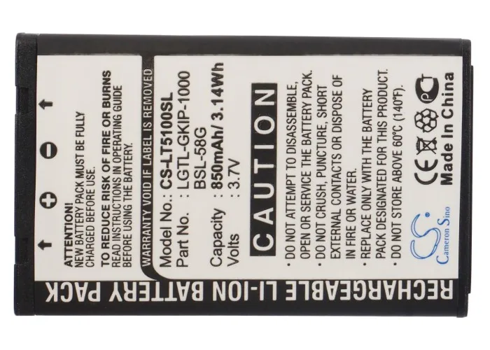 BSL 58G аккумулятора Cameron Sino 850 мАч LGTL GKIP 1000 для LG A7110 A7150 C3100 C3380 C3400 G650 G920 L342i L5100 M4300 MG200