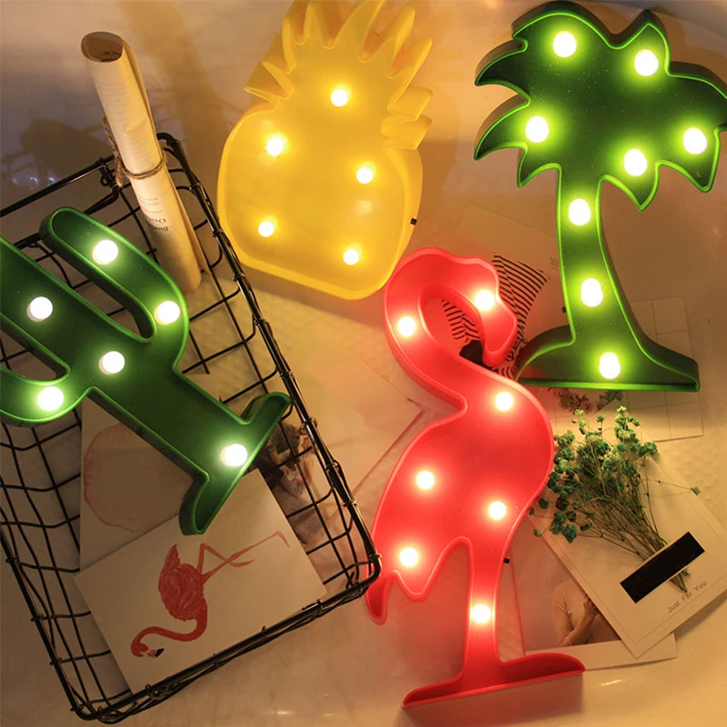 

Coconut Palm Party Flamingo Pineapple DIY Cactus Cartoon Lantern Festival Supplies Festival Decoration Hot Sale Led Night Light