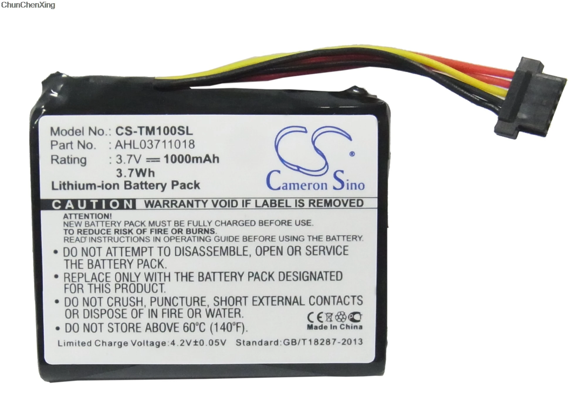 Аккумулятор Cameron Sino 1000mAh AHL03711018, VF1C для TomTom Go 1000,1000 Live, 1005,2405 M, 2405 T, Go Live 2050,2050 World