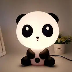 ЕС Plug Детская спальня лампы для мотоциклов ночник мультфильм животных панда ПВХ пластик сна Led малыш лампа детей