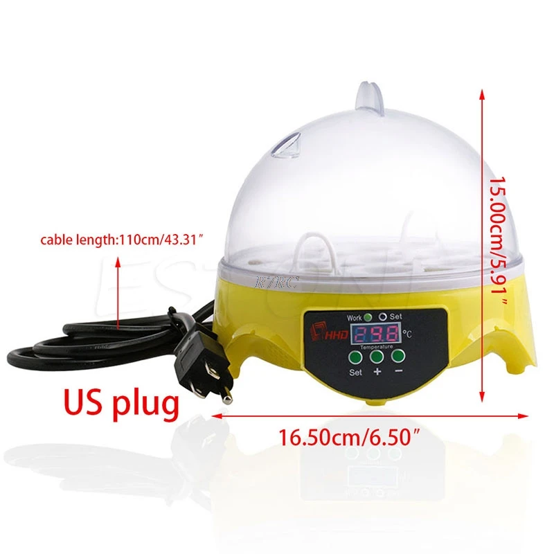 Automatic Clear Digital Chicken Duck Bird 7 Egg Incubator Hatcher Househould Automatic Clear Digital Chicken Duck Bird 7 Egg Incubator Hatcher Househould