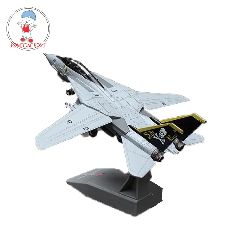 Амер 1/100 Американский военный боец модель F14 Tomcat F-14A AJ200 VF-84 Перевозчик дикаст сплав самолет модельные игрушки, коллекционные подарки