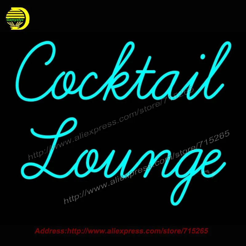 sign custom neon handwriting Lounge Neon Sign vintage Led Cocktail Tube Cursive Tube