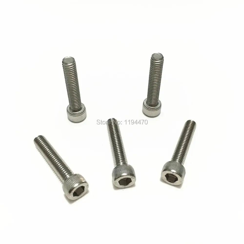 20 pcs M2.5x6 Stainless Steel 304 Hexagon Hex Socket DIN912 Head Screw bolt A8 