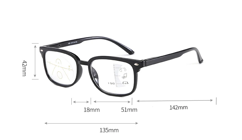 Мультифокальные Прогрессивные очки для чтения для мужчин и женщин, дальний прицел, очки для дальнозоркости, очки для чтения, чистый интеллект, Мультифокальные