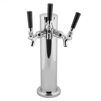 

Stainless Steel Triple Tap 3 Faucet Draft Beer Dispenser for Bar Home Brew Bar Kitchen Drinking Wine