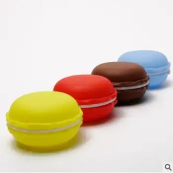 

2018 New Creative Round Macaron Boxes Plastic Storage Cake Holders 7.5*7.5*4.5cm Multi Colours Jewelry Necklace Carrying Cases