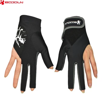 

BOODUN 1 PCS Billiard Pool Shooters 3 Fingers Left Hands Gloves Lycra Billiard Glove Snooker instruments Billiard