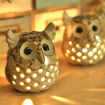 

Simple Vintage European Style Owl Candlestick Romantic Ceramic Ornaments Home Centros De Mesa Para Boda Diwali Pieces 3DZT042