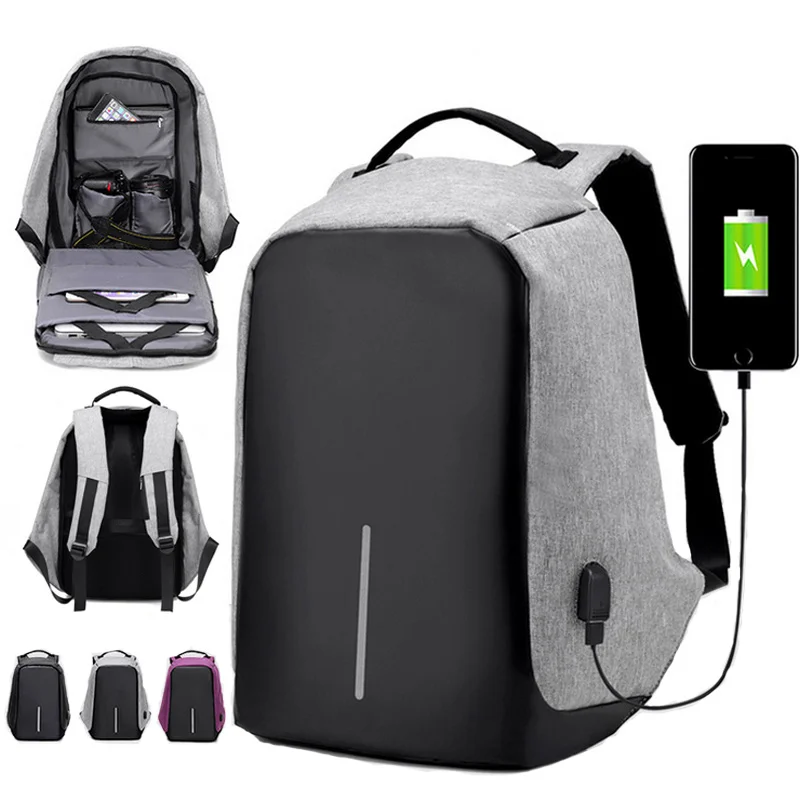 Multi function Men Backpack Polyester Fiber Student Shoulder Bag Computer Package For Business