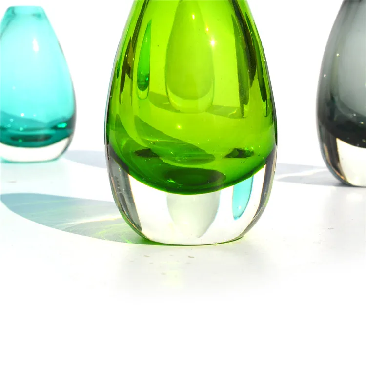 Европейский Мини милый простой современный ручной работы цвет маленькая стеклянная ваза бутылочка для ароматерапии столешница декоративное художественное украшение