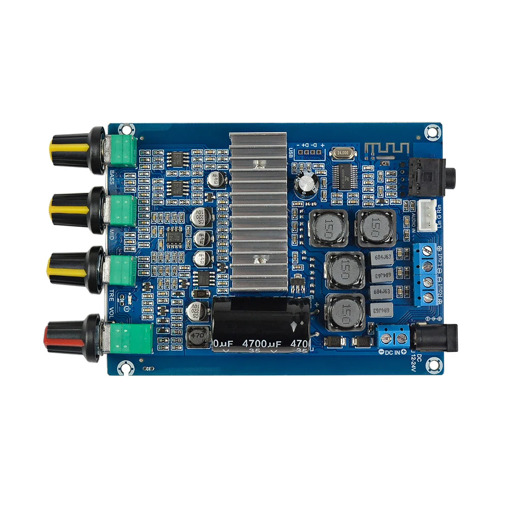 

AIYIMA 50W+50W Dual Channel TPA3116 Bluetooth 4.2 Digital Amplifier Board Audio Amplificador With Volume Adjustment DC12-24V