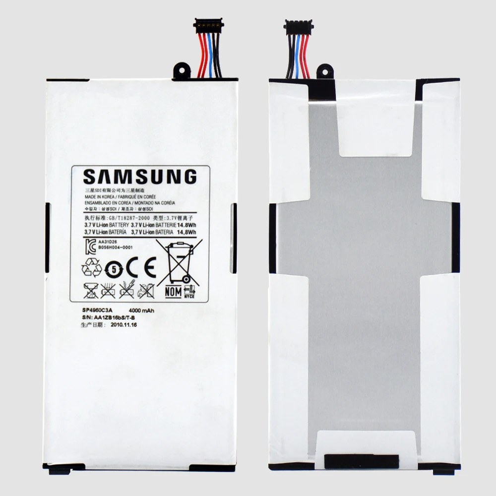 Оригинальный аккумулятор Samsung для планшета Galaxy Tab P1000 SP4960C3A GT P1010 литий ионный