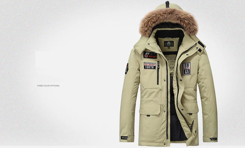 Брендовая зимняя мужская куртка с толстым теплым меховым воротником, ветровка, мужские парки, высокое качество, мульти-карман, верхняя одежда, мужские пальто, размер M-3XL