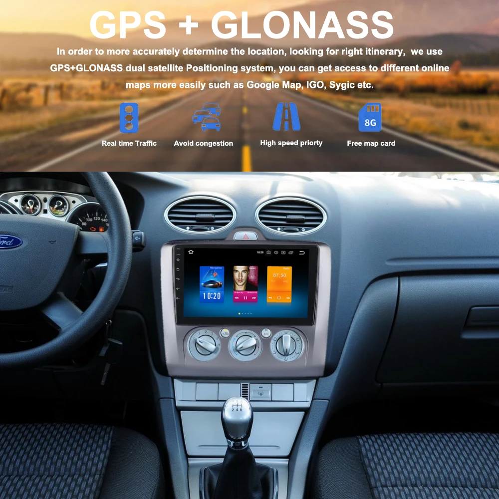 Автомагнитола с GPS навигацией для Ford Focus 2 3 Mk2/Mk3 2.5D IPS экран 9 &quot Android 0 радио WIFI RDS