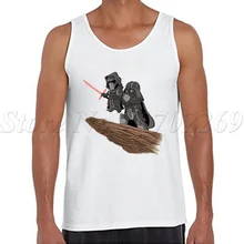 Мода Звездные войны Для мужчин топы на бретельках Vingtage стиль Дарт King жилет с принтом битник О-образным вырезом, повседневные Для мужчин Singlet