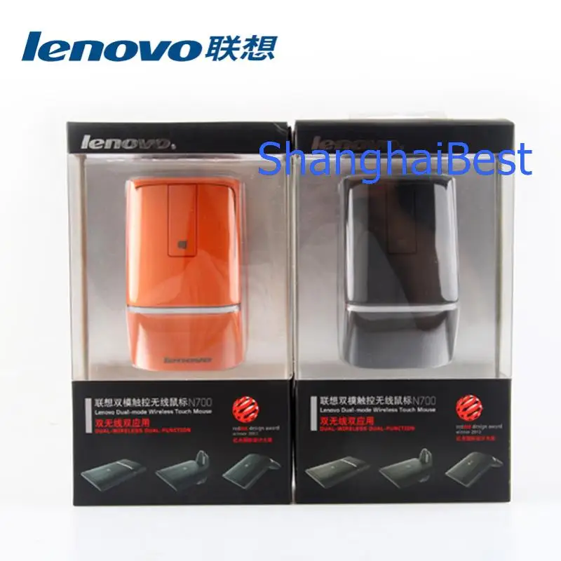 Лазерная мышь Lenovo N700 Bluetooth 4 0 беспроводная сенсорная презентатор PPT двойной режим