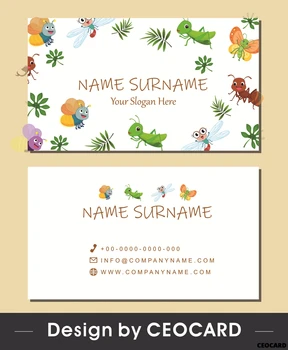 

name card template nature species decor cute characters Y0102