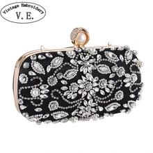 Ручной работы платья с украшениями из бисера сумки с украшением в виде кристаллов Бисероплетение Для женщин вечерние портмоне сумочки для невесты вечерние сумки-мессенджеры, сумки через плечо