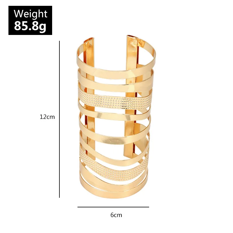 Полые широкие манжеты браслеты для женщин и мужчин сплав золотого цвета открытый большой мужской женский браслет модные ювелирные изделия аксессуары mujer