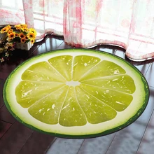 Декоративный коврик круглые лимон дизайн противоскользящие мягкие домашние коврик для детей Спальня игровой коврик ковер с рисунком GG