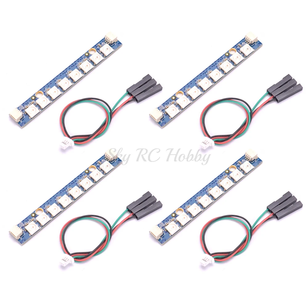 

New Arrival 8X RGB 5050 LEDS Programmable LED bar WS2812 Lights Board LED Strip for RC FPV Racing Drone Multi Rotor