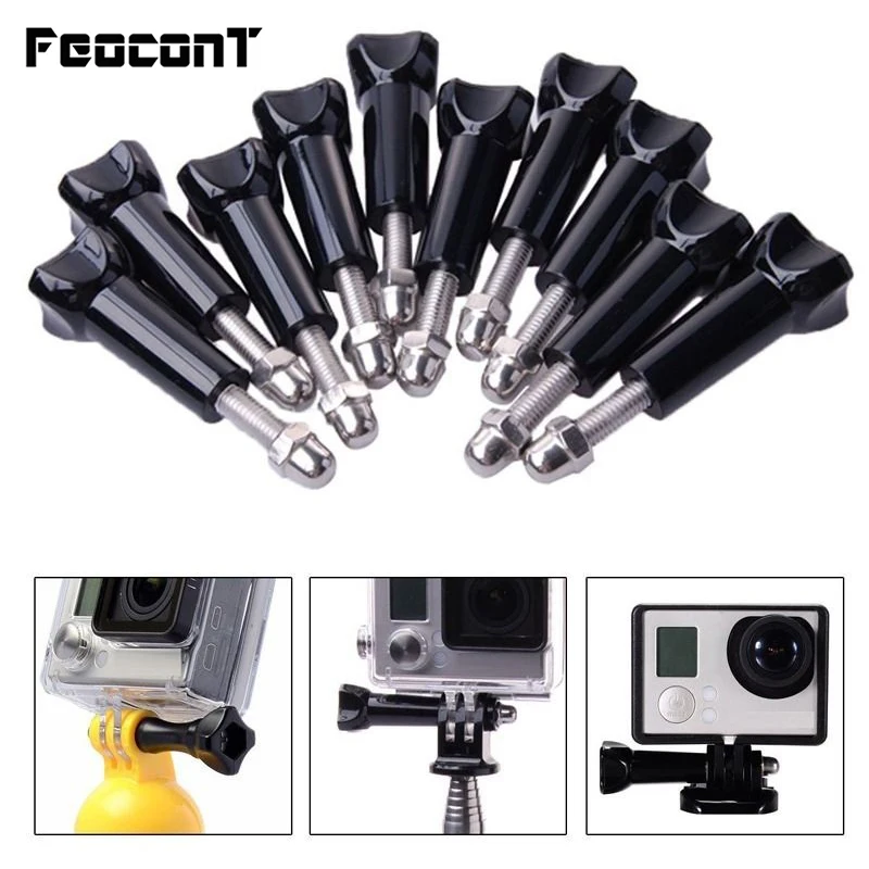 

10pcs Long Thumb Knob Bolt Nut Screws for Gopro HD Hero 2 3 3+ 4 Case Housing For Gopro 6 5 Session Case For Xiaoyi 4K