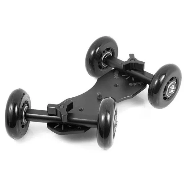 Черный Мини велосипед/детскй 4-колесный настольная камера вагон столовая тележка автомобиля видео тележка DSLR Цифрового Фотоаппарата Canon 60D 5D2 7D
