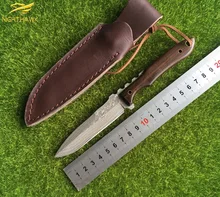 NIGHTHAWK Damascus Knife handle handle fixed blade outdoor tactical survival hunting EDC tool