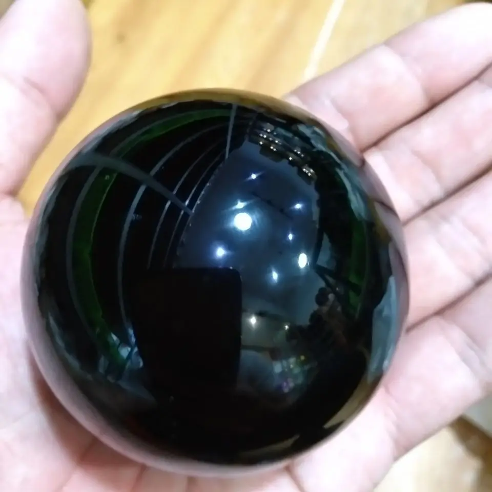 50mm Black OBSIDIAN Sphere - One Medium Natural Obsidian Crystal Ball | Дом и сад