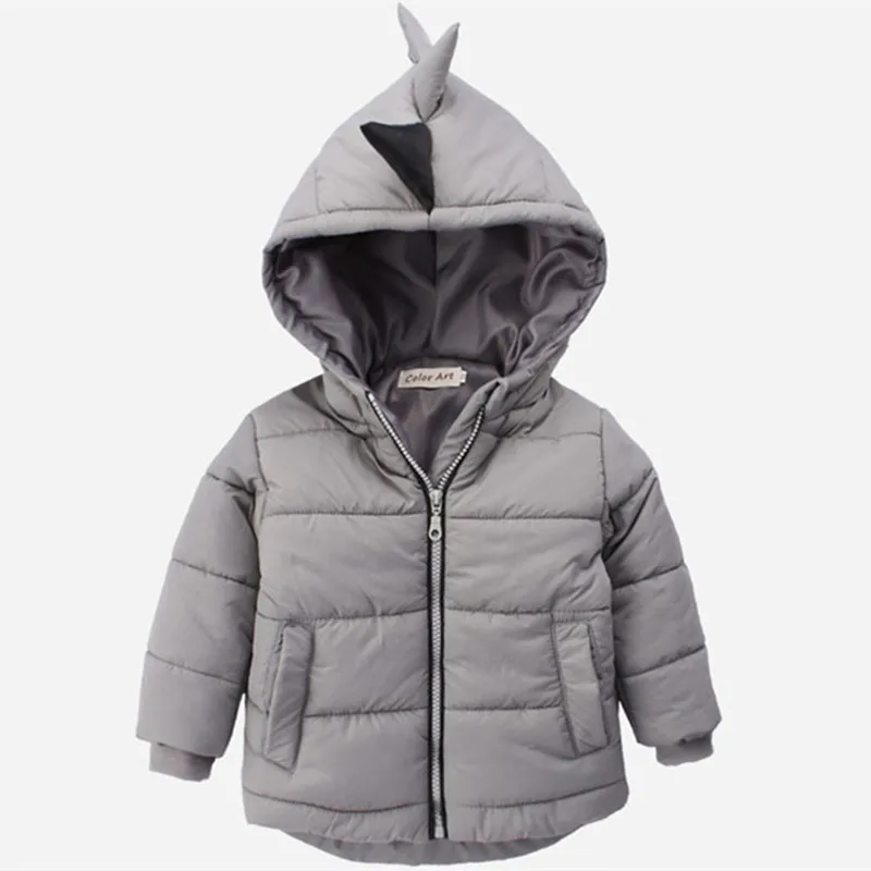 Брендовая теплая зимняя куртка с рисунком динозавра для мальчиков детское зимнее хлопковое милое рождественское школьное пальто с капюшоном Лидер продаж