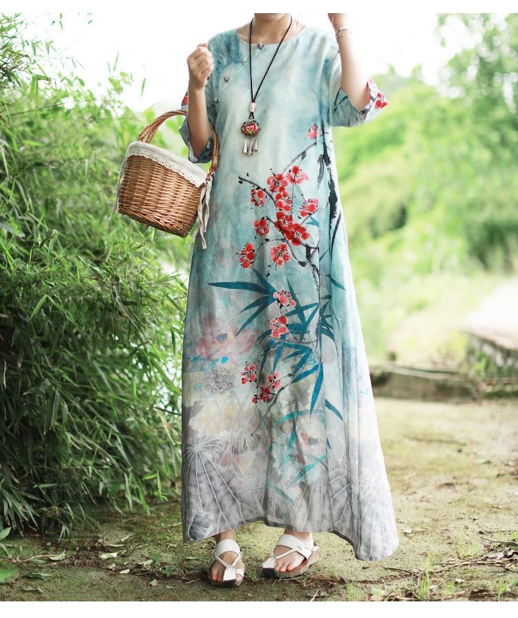 32303 long floral dress summer (8)