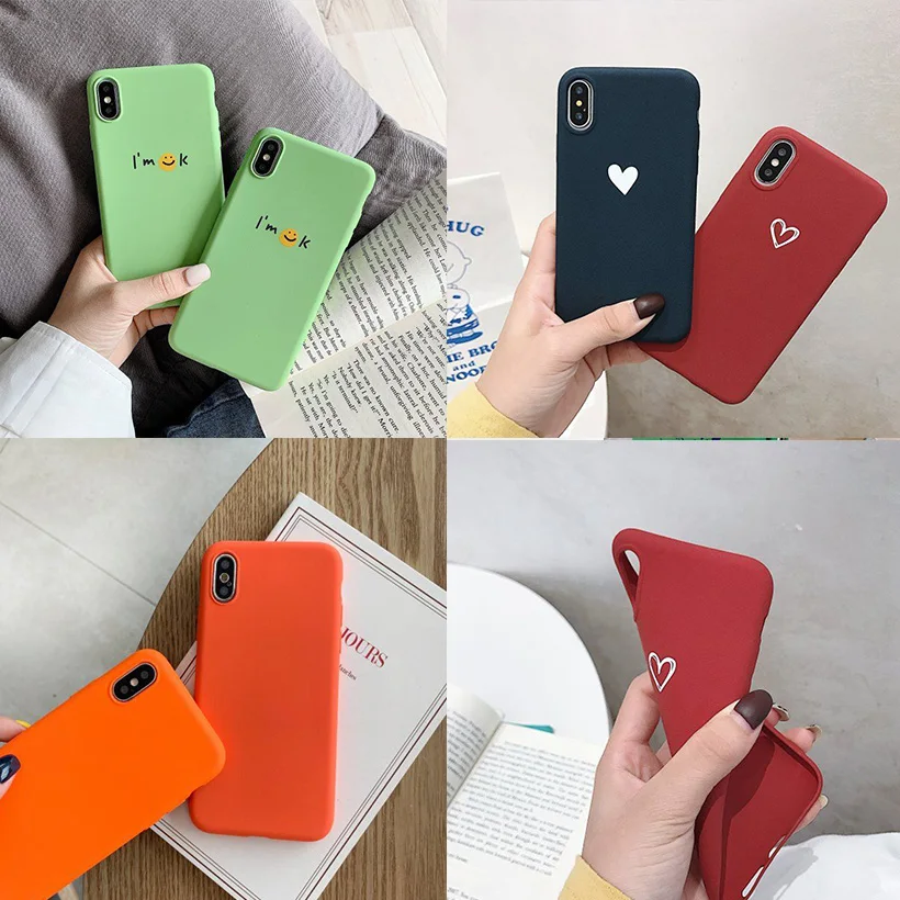 

Cute Cases For Oneplus 6T 6 5 5T 3 7 Pro Bumper Oneplus6T Oneplus5T Oneplus6 Oneplus5 Loverly Heart Smile Matte Silicone Covers