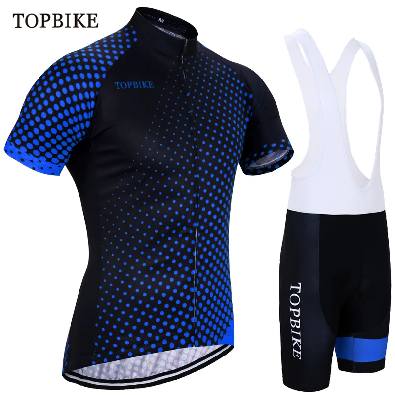TOPBIKE дышащая Pro велосипедная Одежда наборы для велоспорта Одежда для горного велосипеда Велоспорт Джерси костюм велосипедиста MTB спортивная одежда - Цвет: Cycling Bib Set