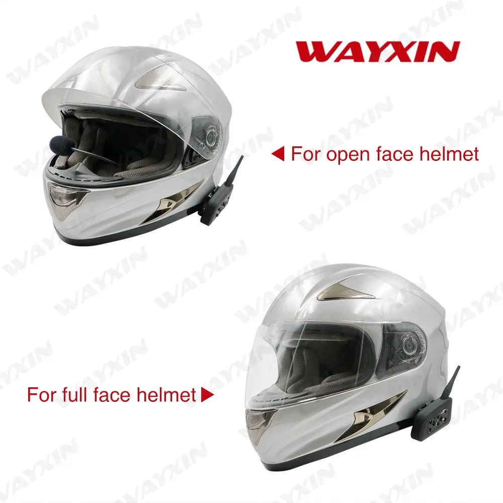 

2PCS 2018 new V6 Motorcycle Bluetooth 3.0 Helmet Intercom Headset 1200M Moto Wireless BT Interphone for 6 Riders Helmet Headset