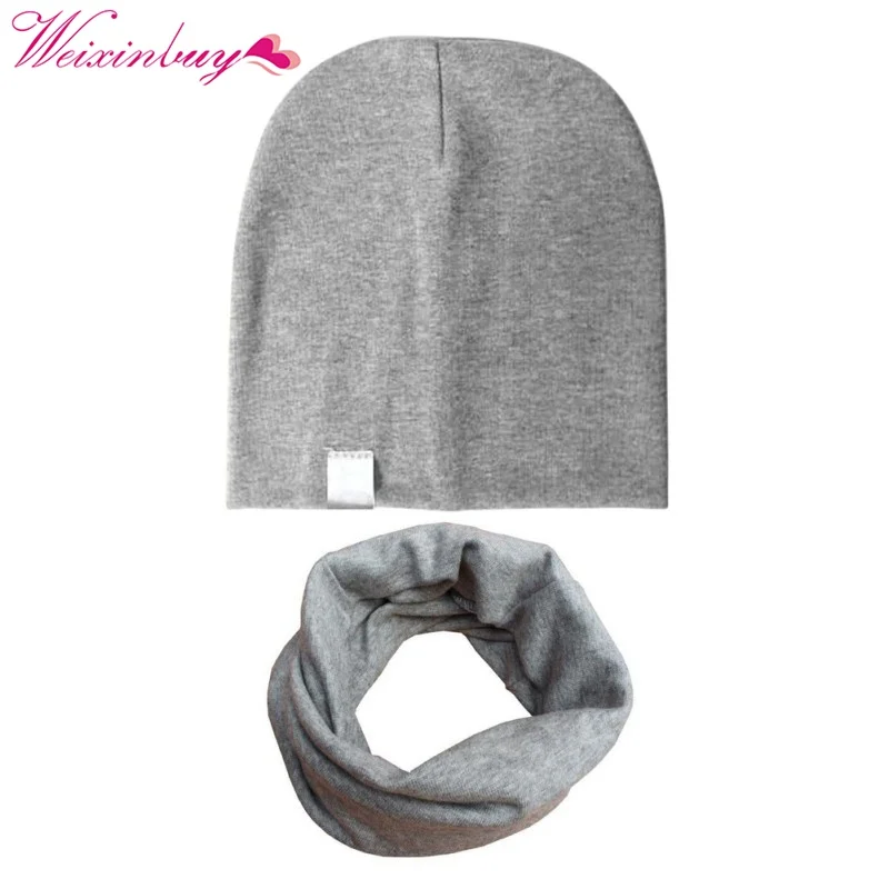 

Baby Hat Cotton Scarf Toddler Children Hats Kids Girls Boys Knit Beanie Stripe Soil Winter Spring Cute Cap