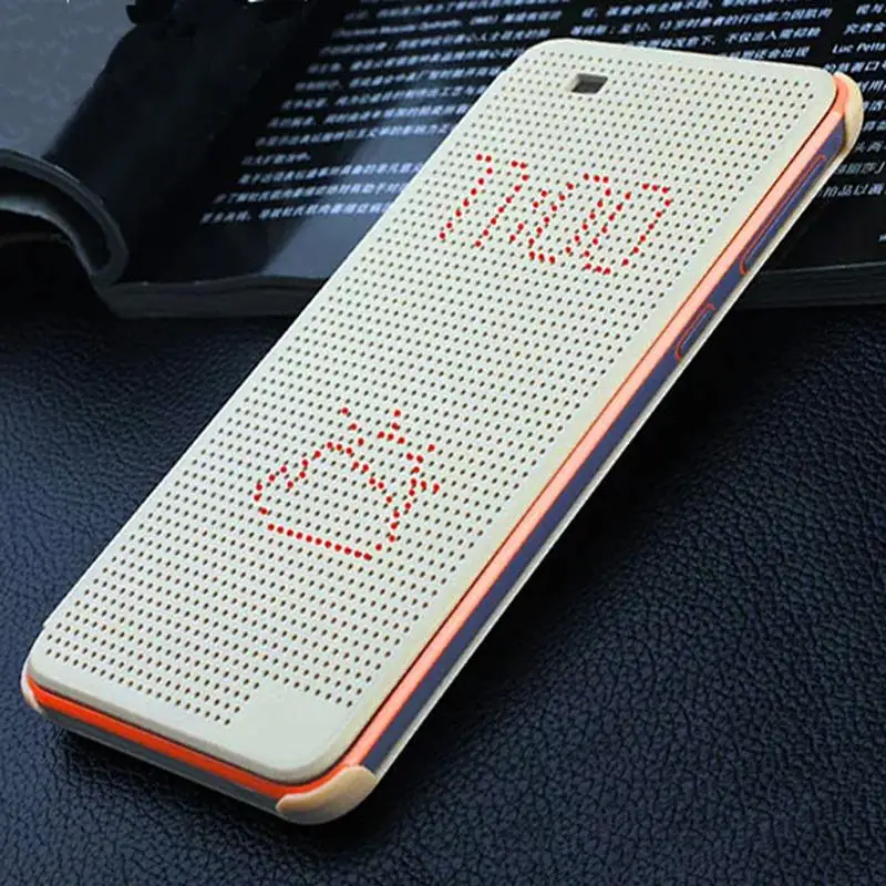 Чехол с откидной крышкой в горошек для HTC desire 620 820mini Auto Sleep Wake Function Silicon Matrix View Phone Dot