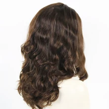 Eversilky 100% European Virgin Human Hair Jewish Wig Shevy Cap Silk Top None Lace Kosher Wigs 130% High Density Wavy Wigs
