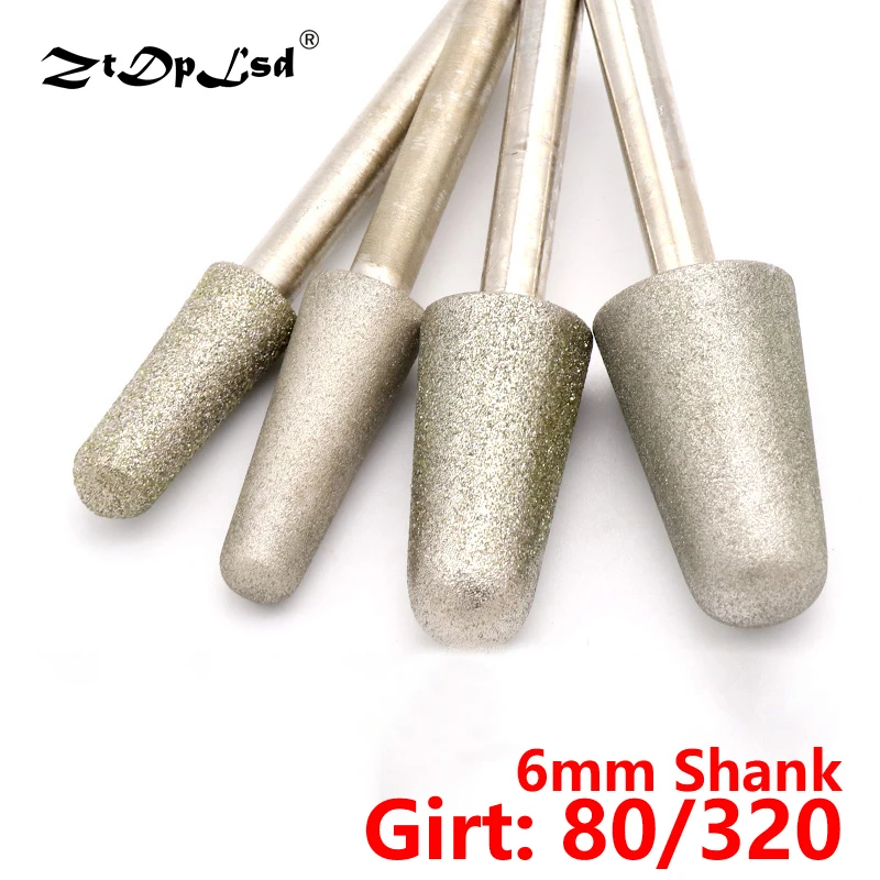 ILOVETOOL 40 mm Dia Spherical Head Diamond Grinding Bit Coated Mounted Points Round Ball Burs Grit 80 Shank 8mm Coarse Tools for Stone 