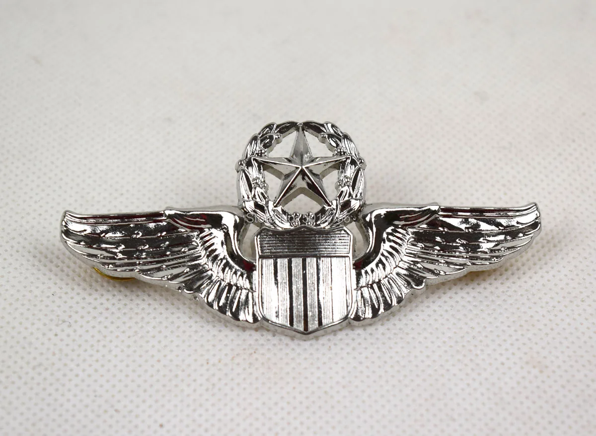 

USAF U.S. Air Force Military Command Pilot Metal Wings Badge Pin