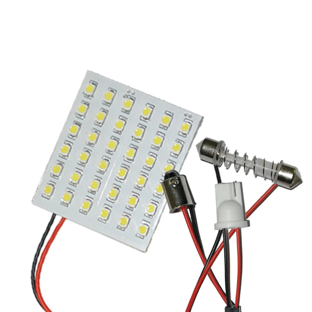 1PCS 168 194 T10 Ba9s Festoon Adapter 36-SMD LED Panel Light For Licence Plate Side Interior Rear Bulb White 12V | Автомобили и
