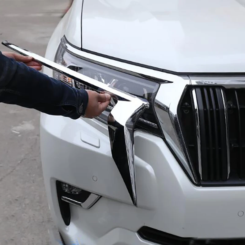 Бесплатная доставка для Toyota Land Cruiser Prado fj150 2018 ABS Хромированная накладка на
