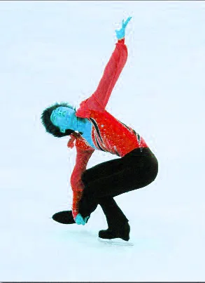 

men figure skating dress blue and red with black trousers figure skating dress for men free shipping customize