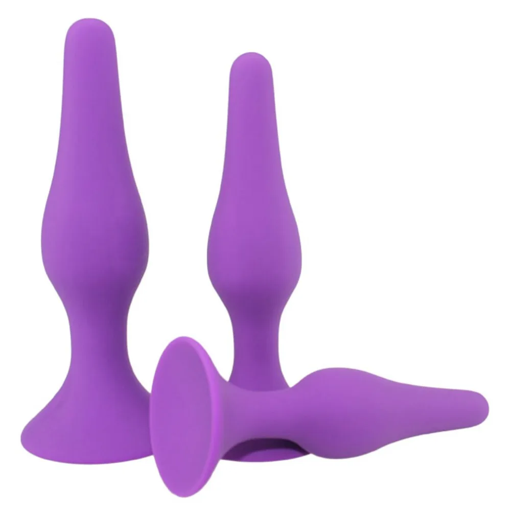 RunYu S/M/L/XL Soft Silicone Butt Anal Plug With Suction Cup Smooth Beads Dilator Adults Sex Toys for Women Couples Anus | Красота и