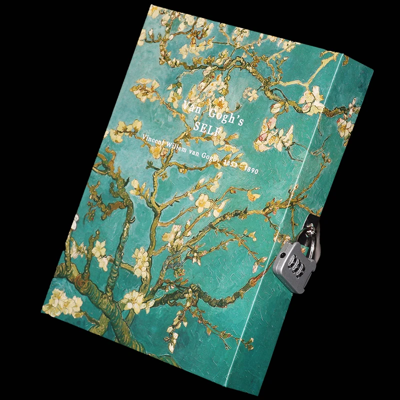 

Meriyana Flowers Diary Book Password Fashion Vintage Boxed Diary Lockable Notebook Great Painting Notebook and Journal Diary