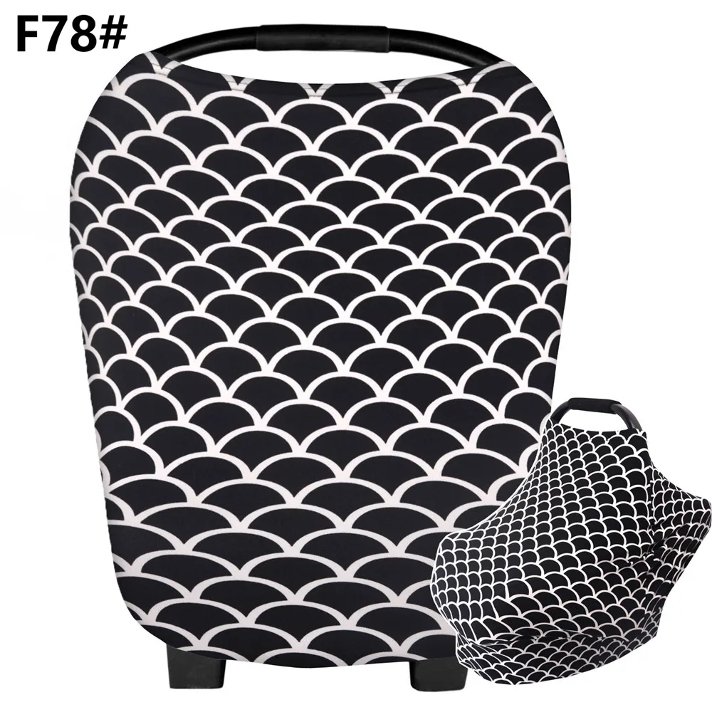 Multi Применение кормящей мамы Уход Крышка эластичный хлопок точка высокой Чехлы для стульев шарф для маленьких мальчиков и девочек подходит для автомобиля стульчики детские - Цвет: F78